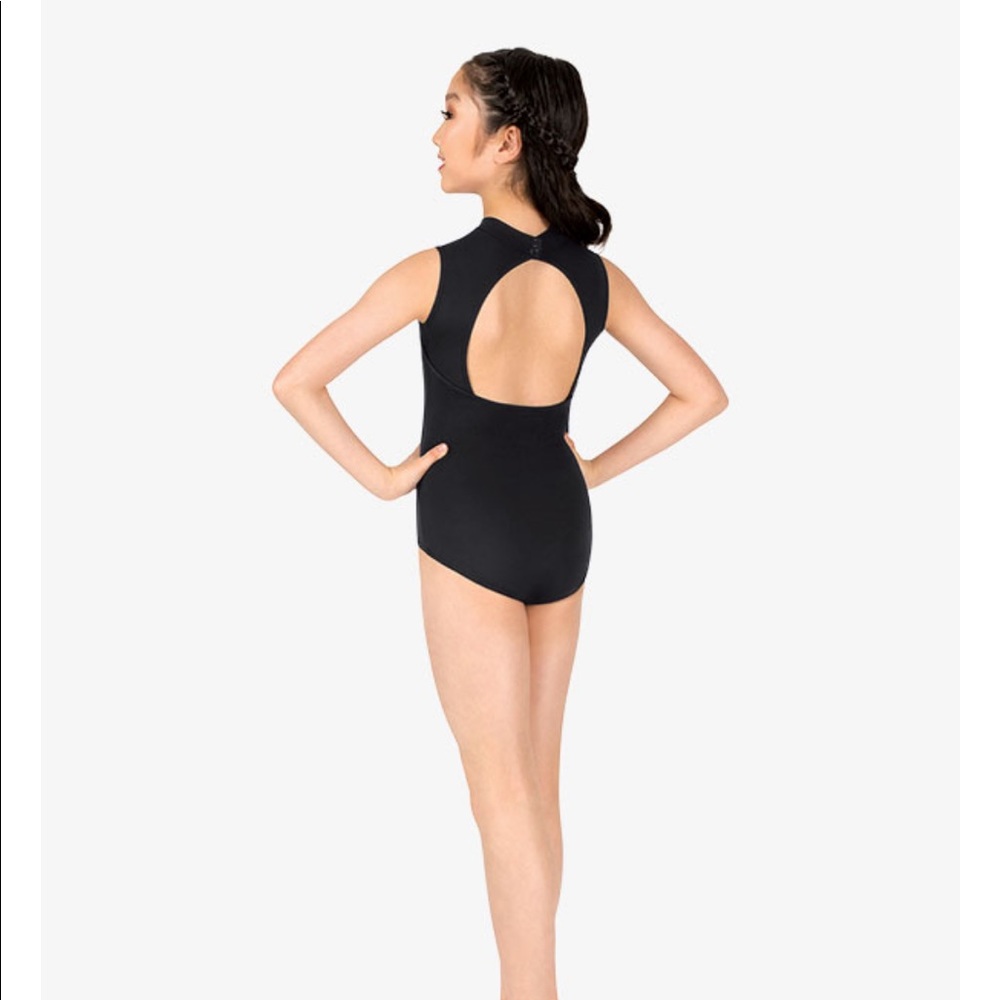 capezio girls mock neck leotard